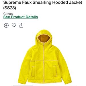 SUPREME : Faux Shearling Jacket - Citrus